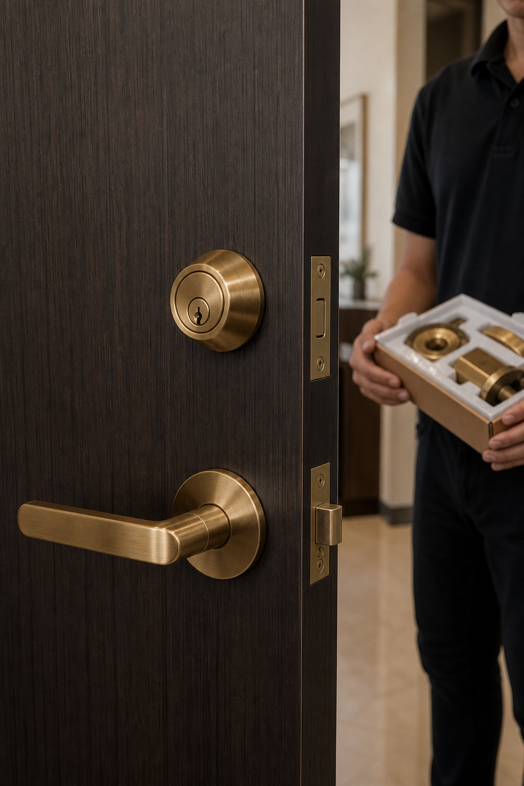 Premium brass lock replacement hardware